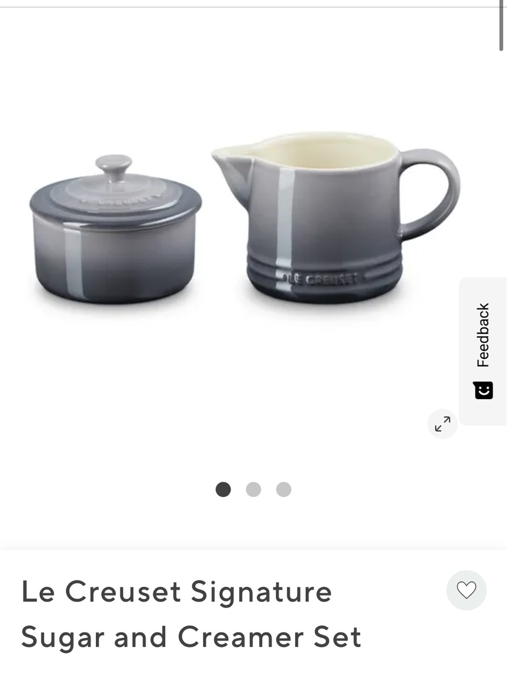 Le Creuset Sugar & Cream Set Ceramic Bake Dish